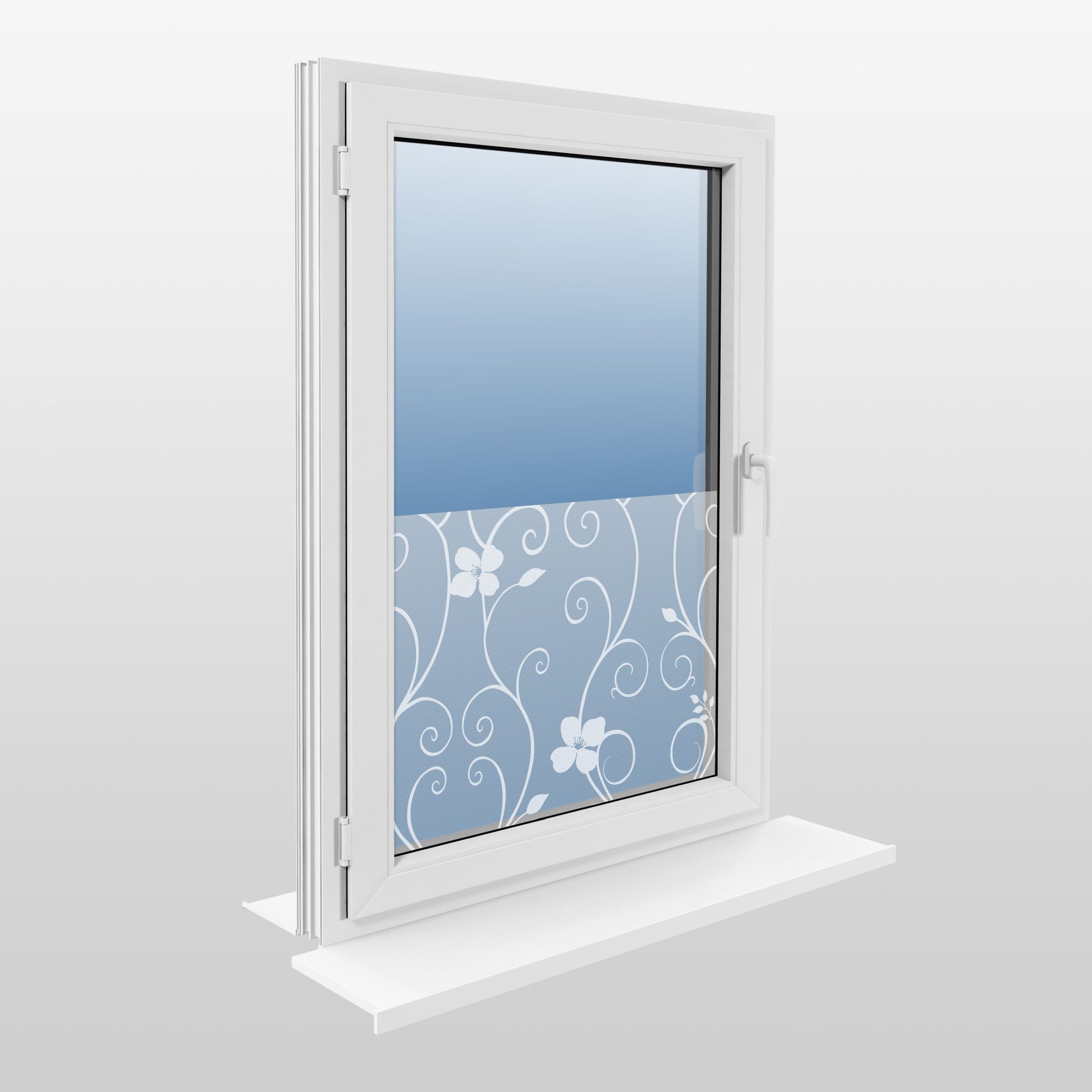 Fensterfolie Milchglasfolie Sichtschutzfolie Statische Folie